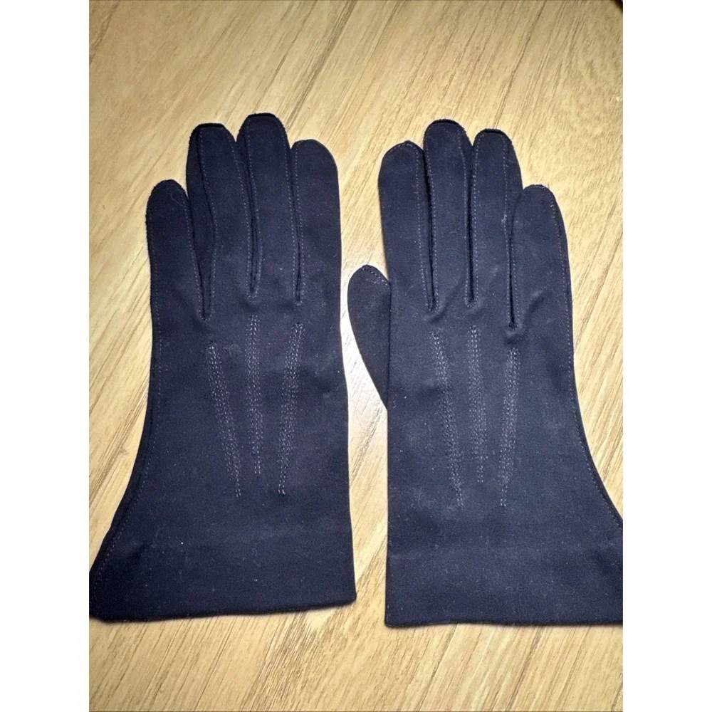 Alexette Bacmo Leather Vintage Gloves Size 6.5 Super Soft Black Wrist‎